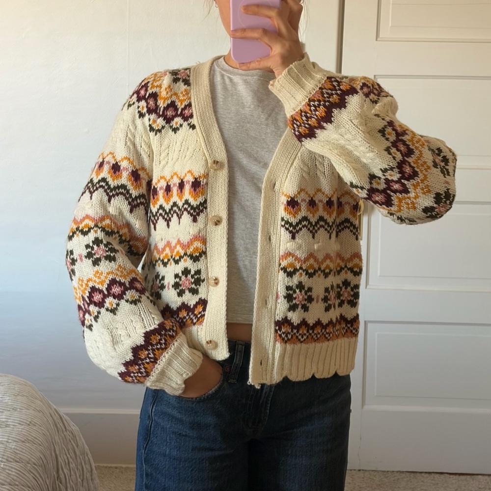 Vintage-Style winter cardigan
